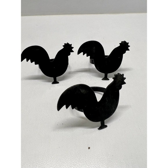 Vintage Metal Chicken Napkin Holders, Wire Chicken Decoration - Picture 1 of 3